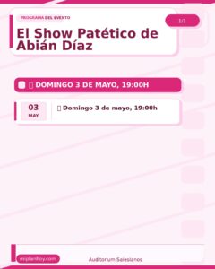 El Show Patético de Abián Díaz en Auditorium Salesianos