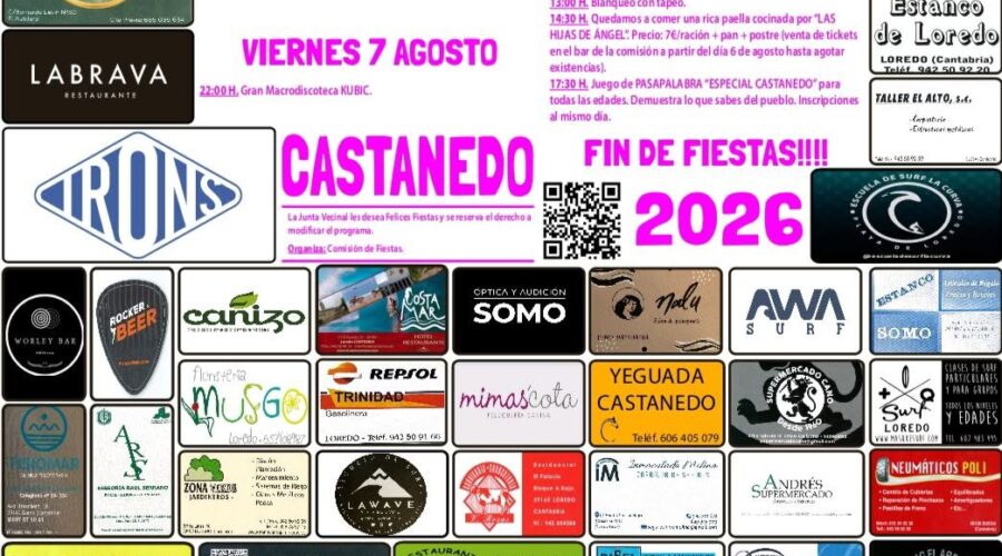 Fiestas El Salvador Castanedo Fin de Fiestas 2026