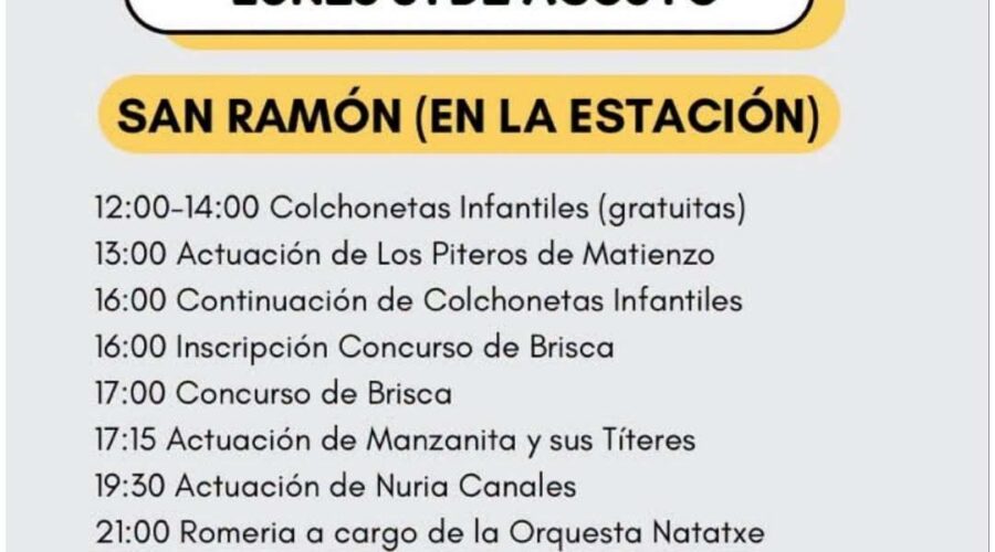 Fiestas de Gibaja 2026: programa completo del 28 al 31 de agosto