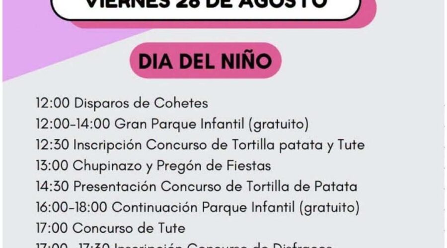 Fiestas de Gibaja 2026: programa completo del 28 al 31 de agosto