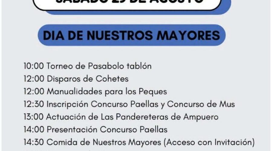 Fiestas de Gibaja 2026: programa completo del 28 al 31 de agosto