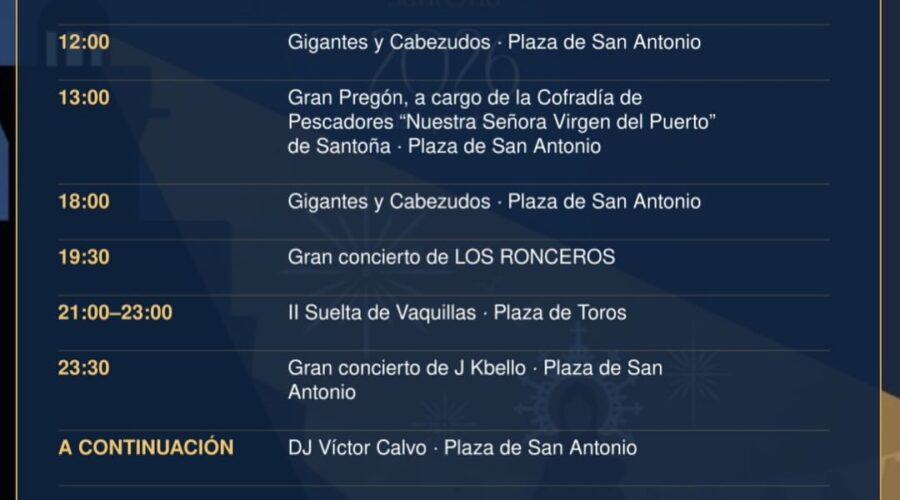 Fiestas de la Virgen del Puerto 2026 en Santoña
