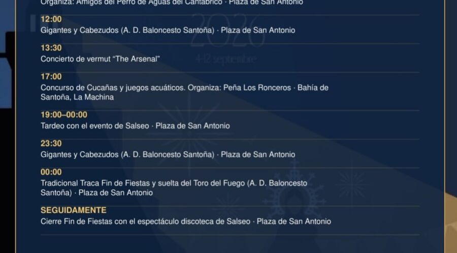 Fiestas de la Virgen del Puerto 2026 en Santoña