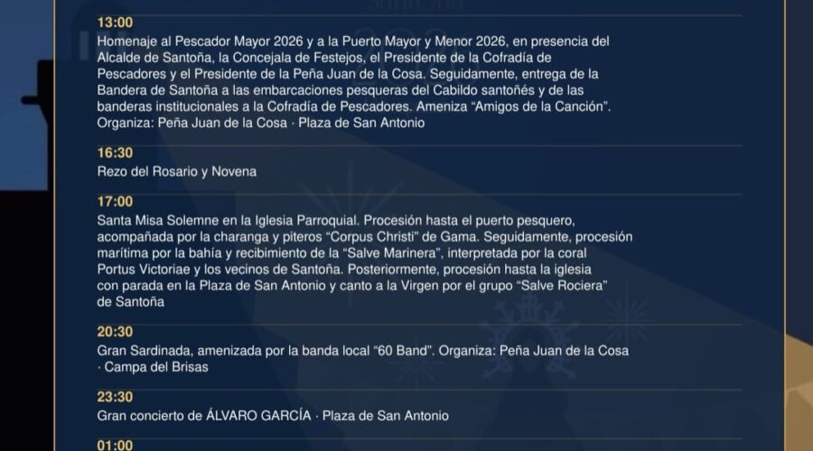 Fiestas de la Virgen del Puerto 2026 en Santoña