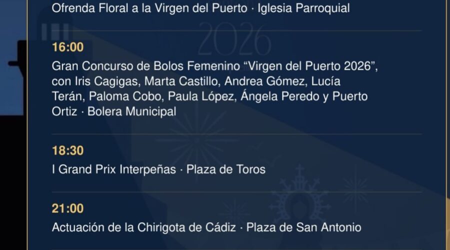 Fiestas de la Virgen del Puerto 2026 en Santoña