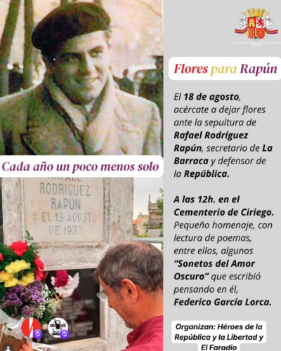 Homenaje poético a Rafael Rodríguez Rapún en Ciriego