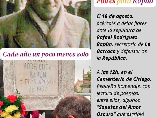 Homenaje poético a Rafael Rodríguez Rapún en Ciriego