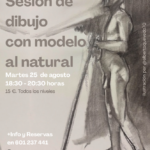 Sesión de dibujo con modelo al natural en La Musa Azul
