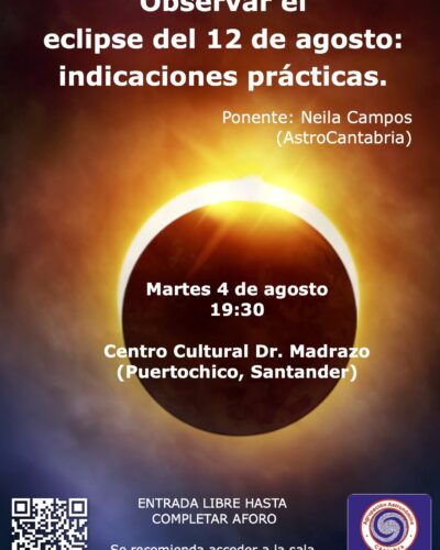 Charla AstroCantabria: Observar el eclipse solar del 12 de agosto