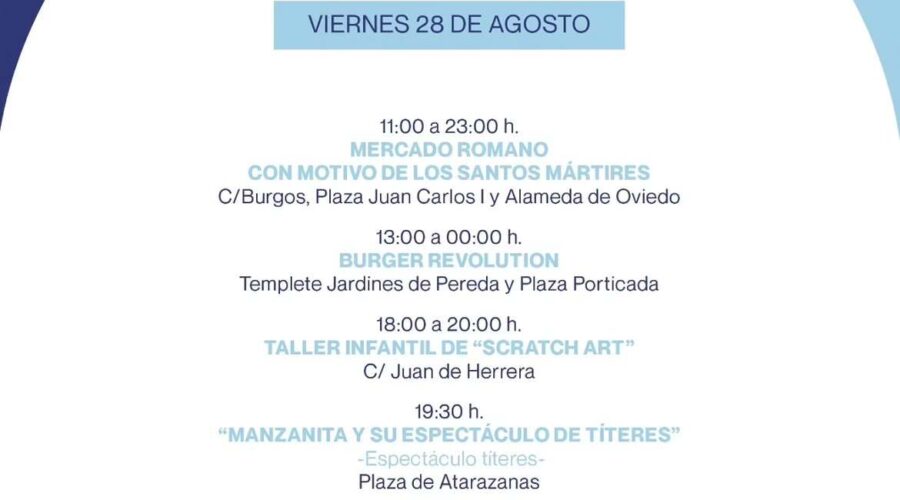 Semanuca 2026: Fiestas de los Santos Mártires en Santander (25-30 agosto) – Programa completo