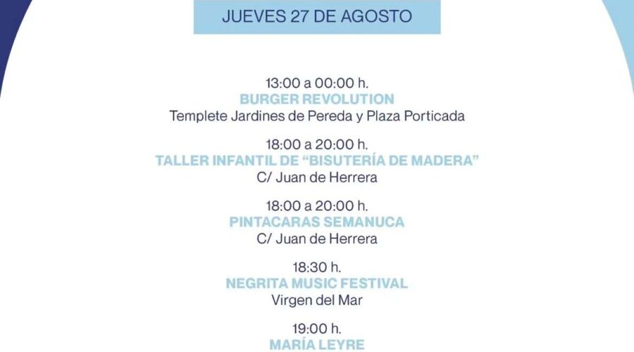 Semanuca 2026: Fiestas de los Santos Mártires en Santander (25-30 agosto) – Programa completo