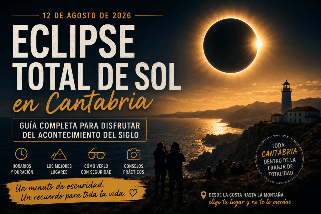 Eclipse total de Sol en Cantabria 2026: guía completa para vivir el acontecimiento astronómico del siglo