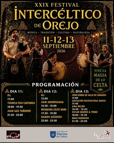 XXIX Festival Intercéltico de Orejo en Marina de Cudeyo 2026