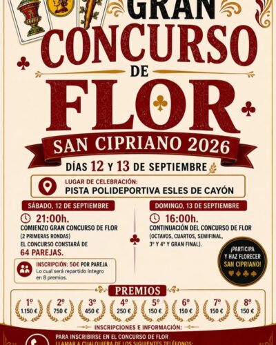 Gran Concurso de Flor San Cipriano 2026 en Esles de Cayón