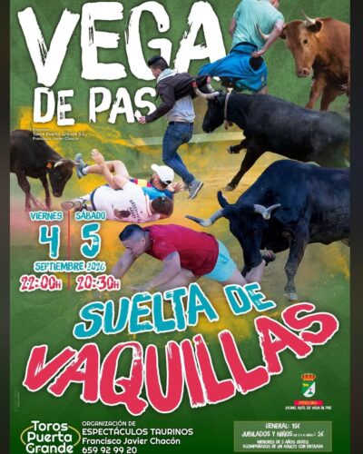 Suelta de Vaquillas en Vega de Pas, Cantabria 2026