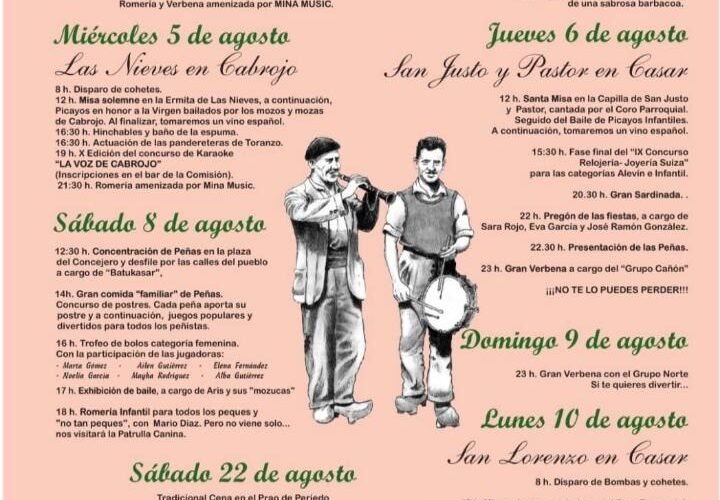 Fiestas de San Lorenzo 2026 en Casar de Periedo