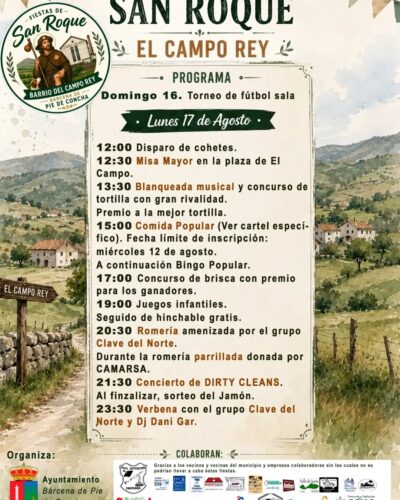 Fiestas de San Roque en El Campo Rey, Bárcena de Pie de Concha