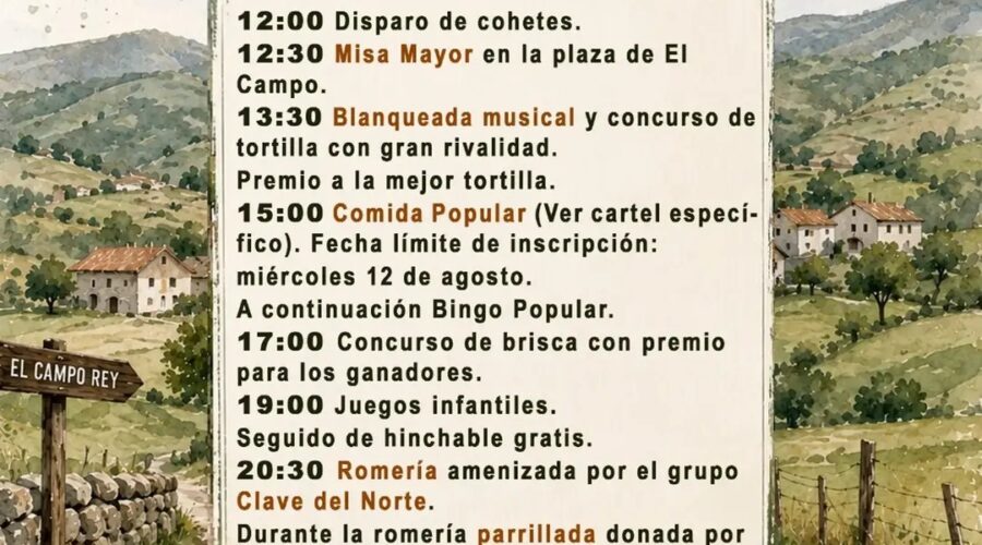 Fiestas de San Roque en El Campo Rey, Bárcena de Pie de Concha