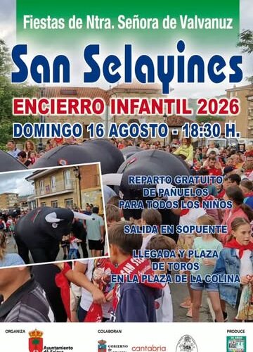Encierro Infantil en Selayines, Cantabria