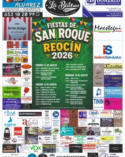 Fiestas de San Roque en Reocín 2026: Programación y Artistas