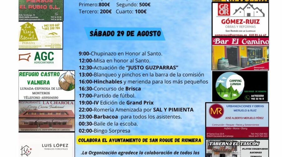 Fiestas Del Sagrado Corazón en Carcabal, San Roque de Riomiera