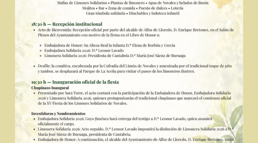 XV Fiesta de los Limones Solidarios en Novales