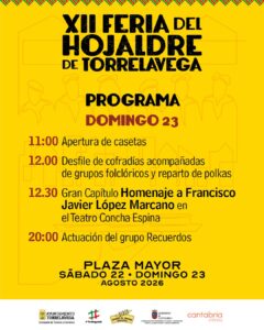 XII Feria del Hojaldre en Torrelavega, 22 y 23 de agosto 2026