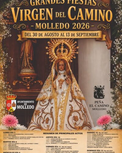 Grandes Fiestas Virgen del Camino en Molledo 2026