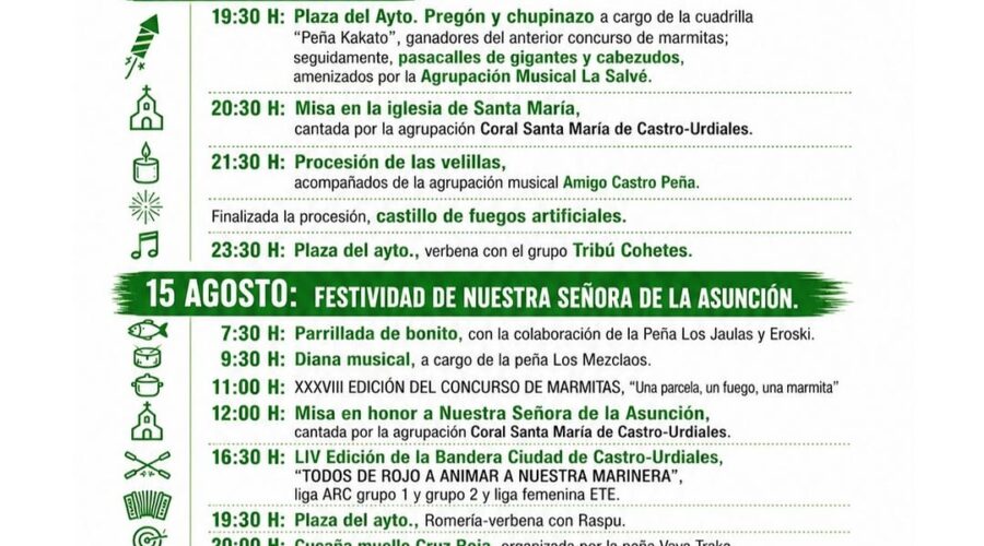 Fiestas La Asunción y San Roque 2026 en Castro-Urdiales
