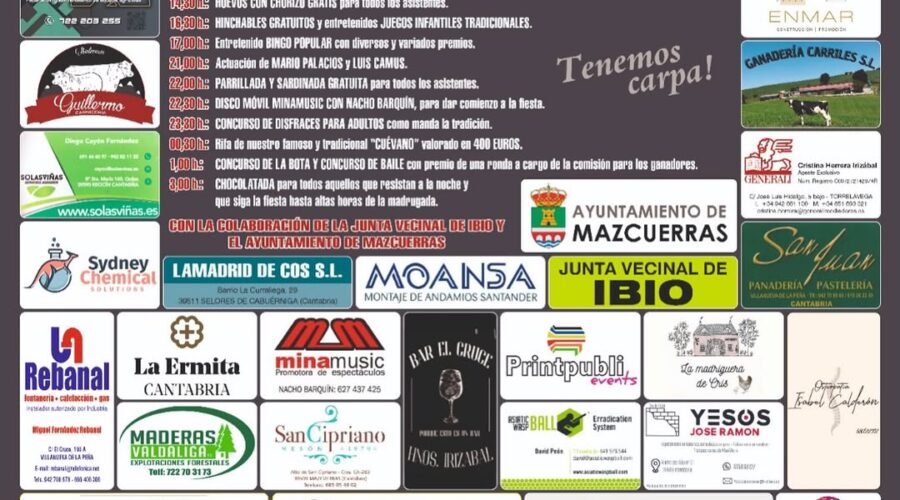 Fiestas de San Vitores en Riaño de Ibio 2026