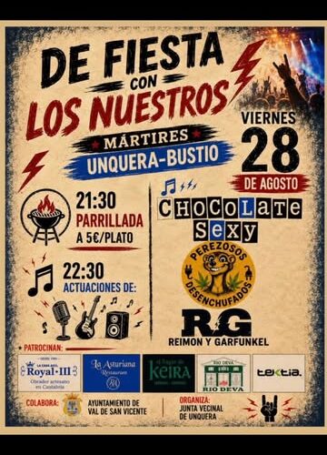 Fiesta con los nuestros en Mártires Unquera-Bustío