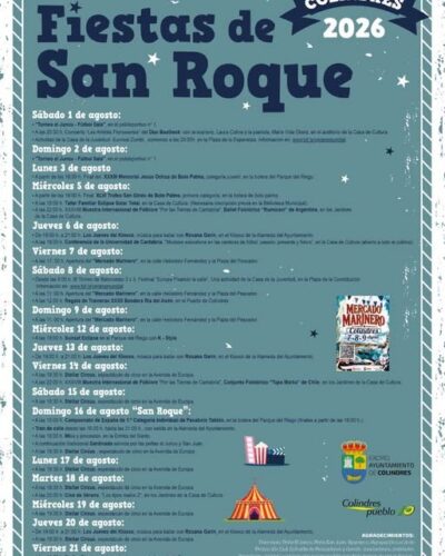 Fiestas de San Roque 2026 en Colindres: Conciertos y Deportes