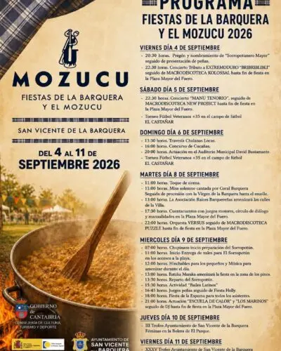 Fiestas de la Barquera y el Mozucu en San Vicente de la Barquera 2026
