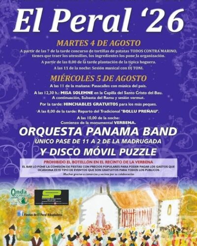 Fiestas de El Peral en Ribadedeva 2026: Verbena y Tradición