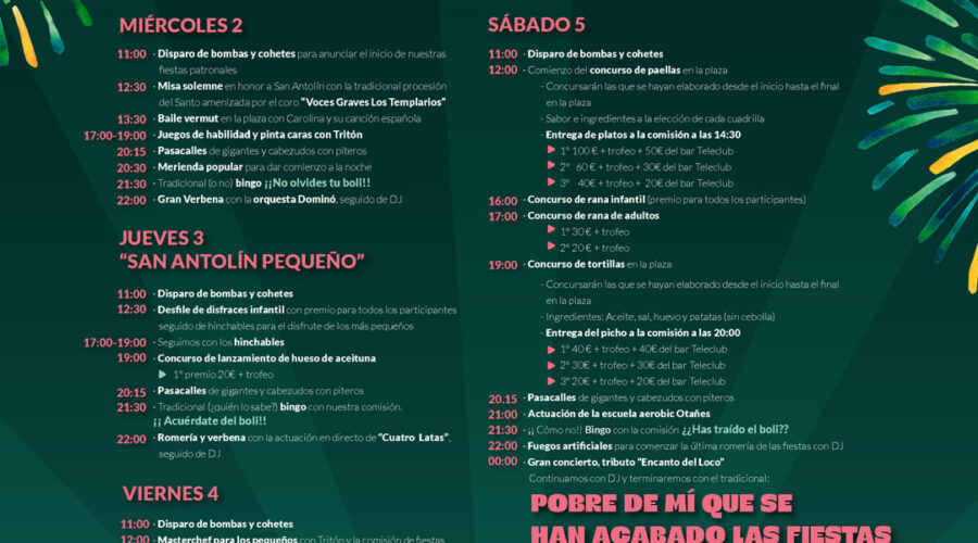 Fiestas de San Antolín 2026 en Otañes, Cantabria