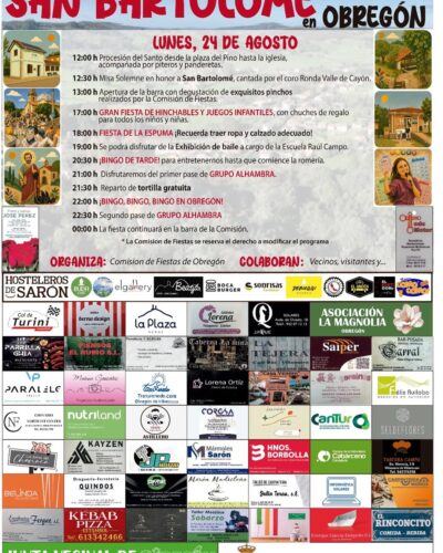 San Bartolomé en Obregón: Fiestas y Grupo Alhambra en Villaescusa 2026