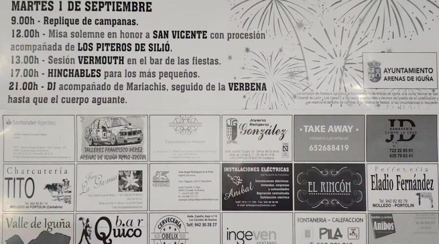 Grandes Fiestas 2026 San Vicente de León, Arenas de Iguña