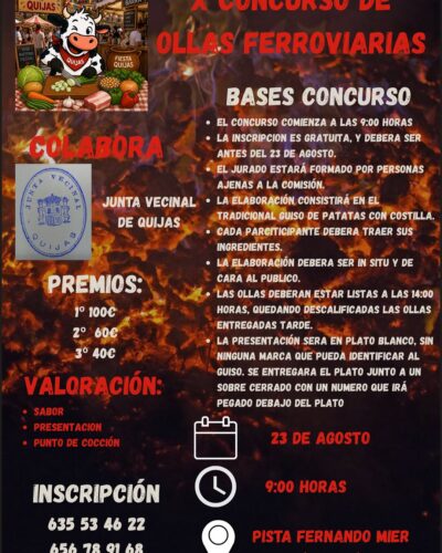 X Concurso de Ollas Ferroviarias en Quijas, 23 de agosto