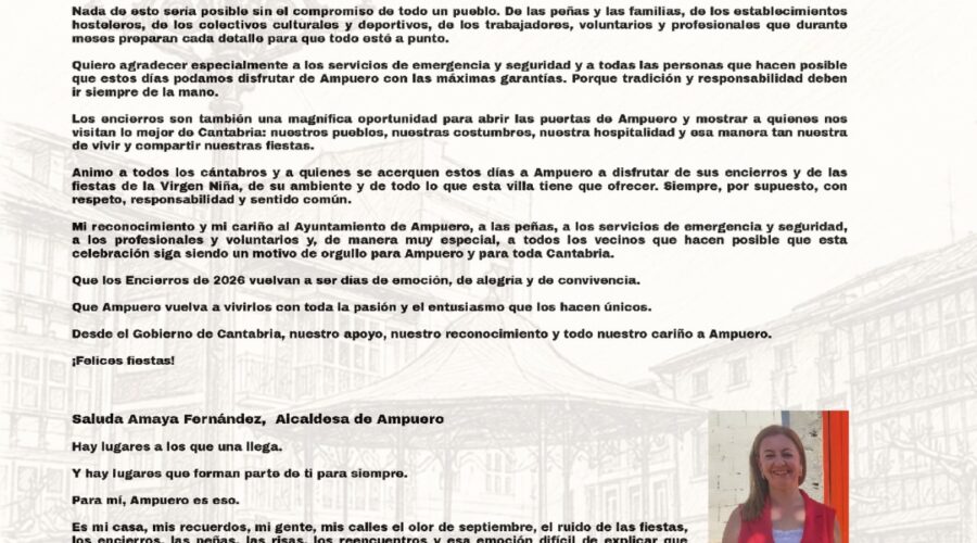 Fiestas Patronales Virgen Niña en Ampuero 2026