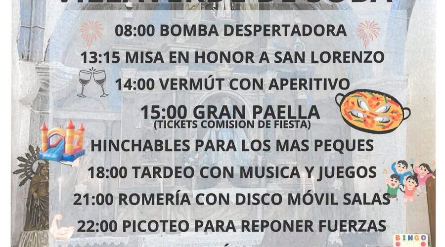 Fiestas de San Lorenzo en Villaverde de Soba, 10 agosto 2026