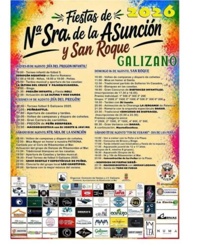 Fiestas de Galizano 2026 en Ribamontán al Mar