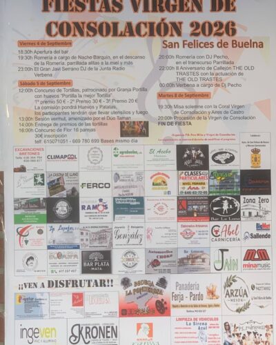 Fiestas Virgen de Consolación 2026 en San Felices de Buelna