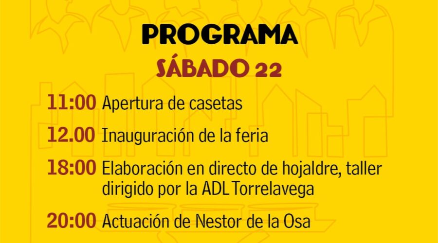XII Feria del Hojaldre en Torrelavega, 22 y 23 de agosto 2026
