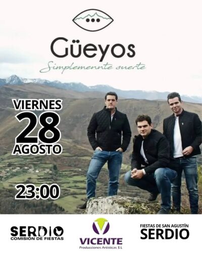 Grupo Güeyos en directo en las Fiestas de San Agustín, Serdio