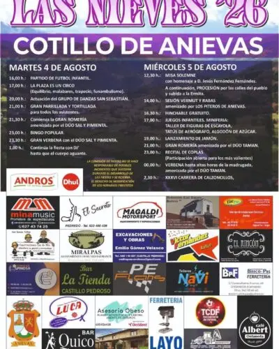 Fiestas Las Nieves ’26 en Cotillo de Anievas