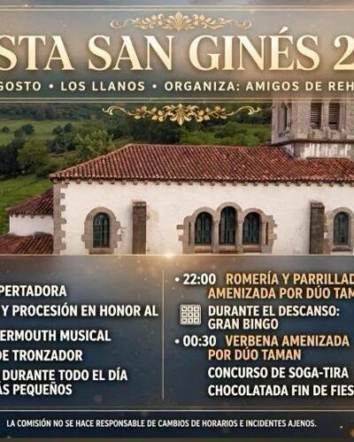 Fiesta San Ginés 2026 en Los Llanos con Duo Taman
