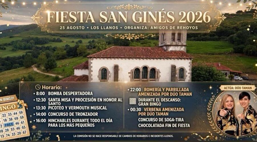 Fiesta San Ginés 2026 en Los Llanos con Duo Taman