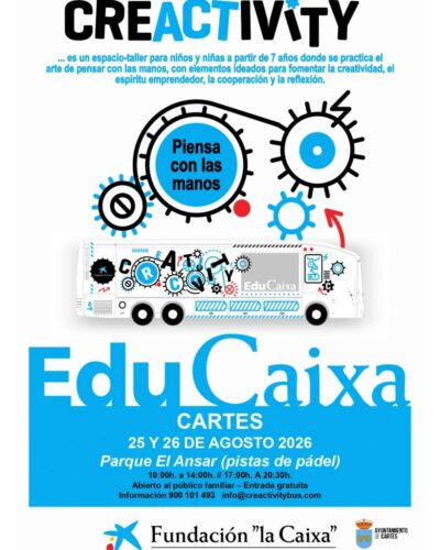 Taller CREACTIVITY en Parque El Ansar, Cartes 2026