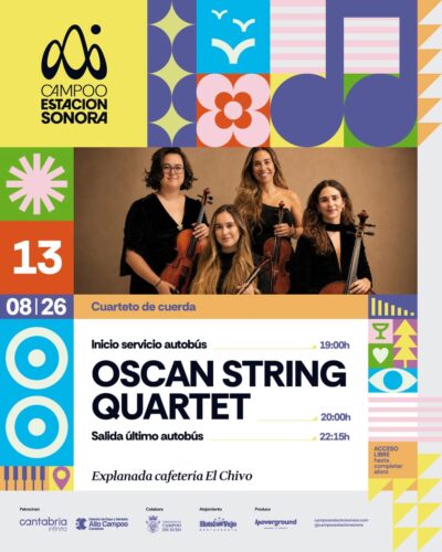 Concierto de OSCAN String Quartet en Explanada El Chivo