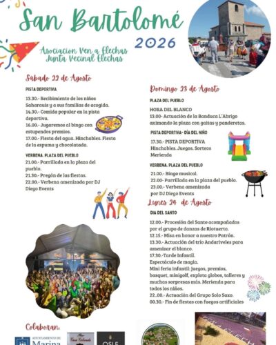 Fiestas de San Bartolomé en Elechas 2026